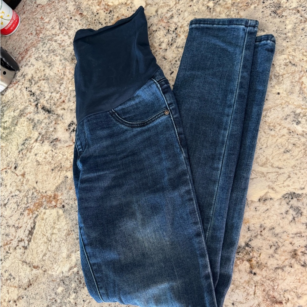 A Pea in the Pod Dark Blue Maternity Jeggings